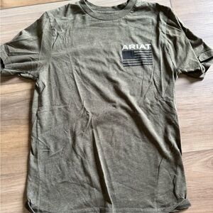 Ariat Green Short Sleeve Tee Classic Crew Neck